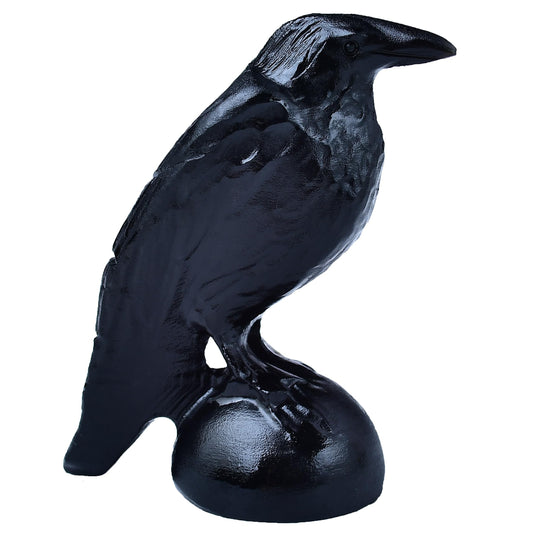 DZJXBZhu Obsidian Crystal Raven Sculpture Lucky Guardian Pocket Statue 3.2 "Healing Crystal Animal Statue Learn Office Home Decoration Gift