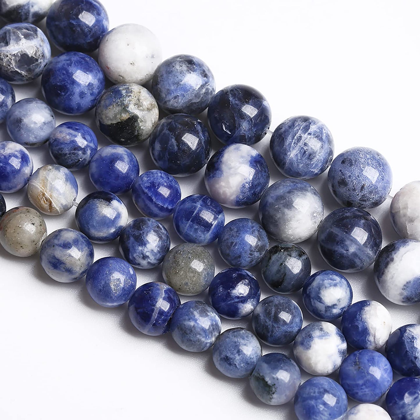6MM 60PCS Natural Stone Blue Sodalite Round Loose Beads for Jewelry Making DIY Bracelet Necklace1 Strand