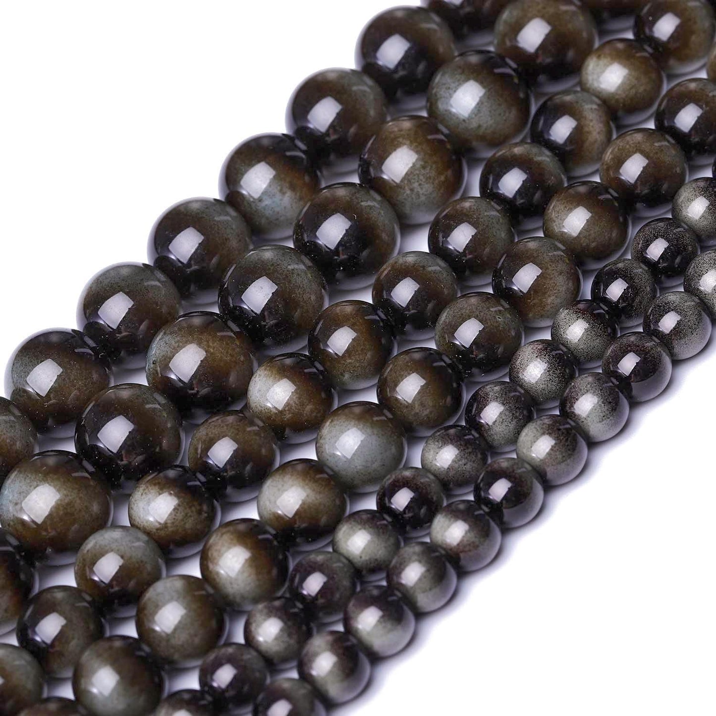 Song Xi 38PCS 10mm Grey Tiger Eye Gemstone Beads for Jewelry Making, Round Smooth Glass Beads for DIY Bracelet Necklace Earring Keychain, Arts and Crafts, for Christmas Wedding Birthday