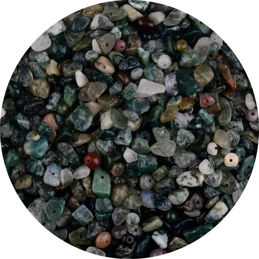 Natural Chip Stone Beads India Agate 5-8mm About 400 Pieces Irregular Gemstones Healing Crystal Loose Rocks Bead Hole Drilled DIY for Bracelet Jewelry Making Crafting (5-8mm, India Agate)