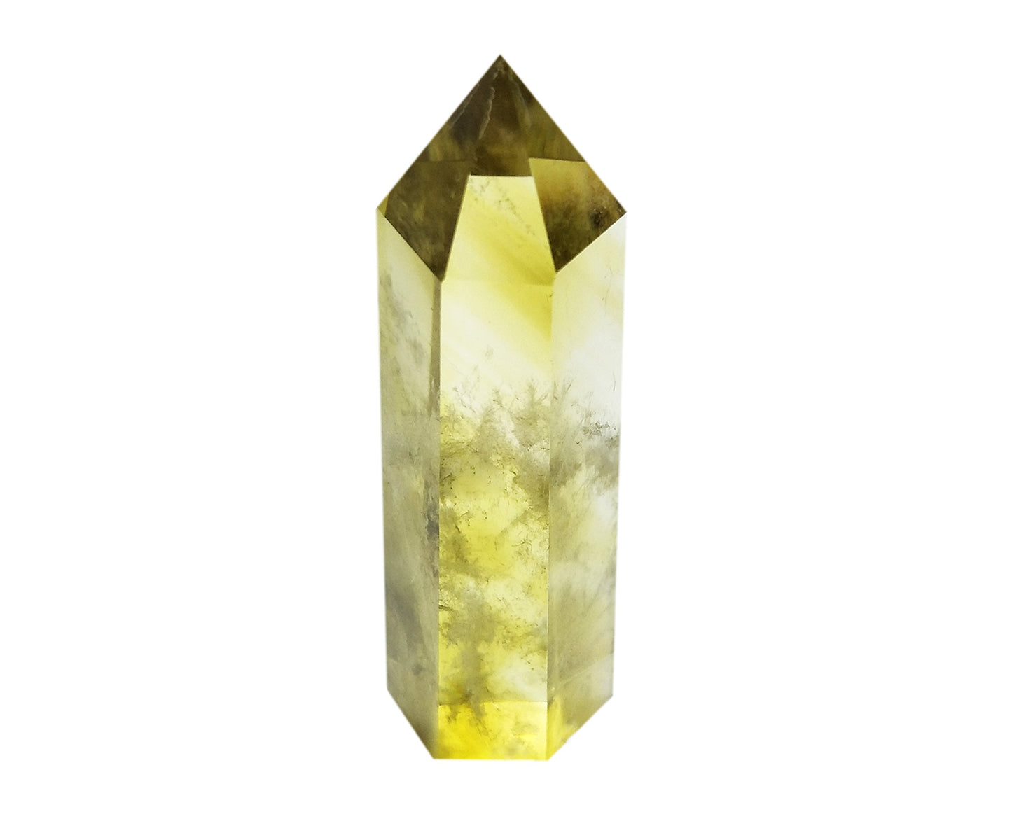Natural Citrine Crystal Wand – Faceted & Pointed Yellow Quartz Prism Bar for Reiki, Chakra Meditation, Crystal Healing, Energy Work & Home Décor (1 Piece)