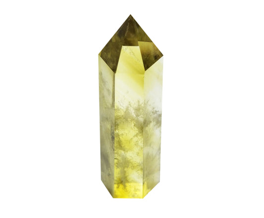 Natural Citrine Crystal Wand – Faceted & Pointed Yellow Quartz Prism Bar for Reiki, Chakra Meditation, Crystal Healing, Energy Work & Home Décor (1 Piece)