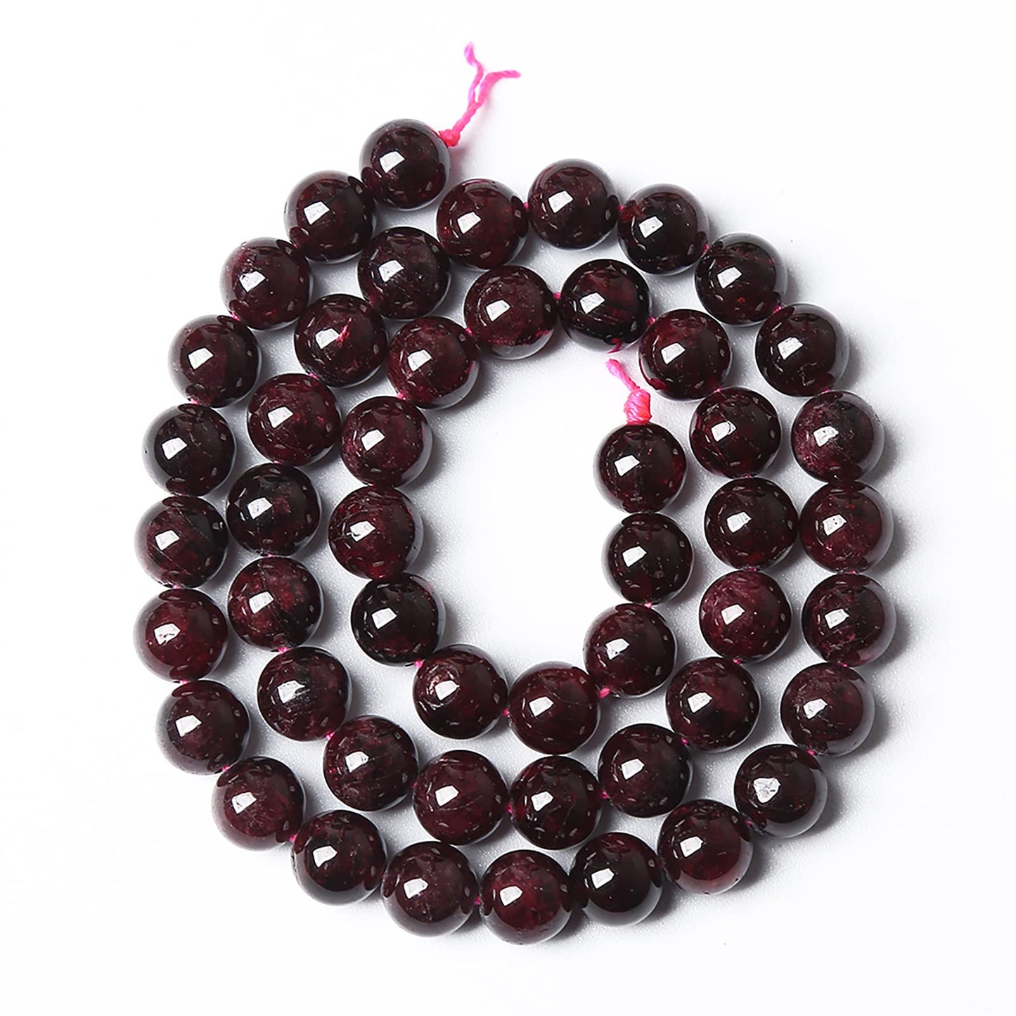 10MM 36PCS Natural Garnet Gemstone Loose Beads for Jewelry Making DIY Bracelet Crystal 1 Strand