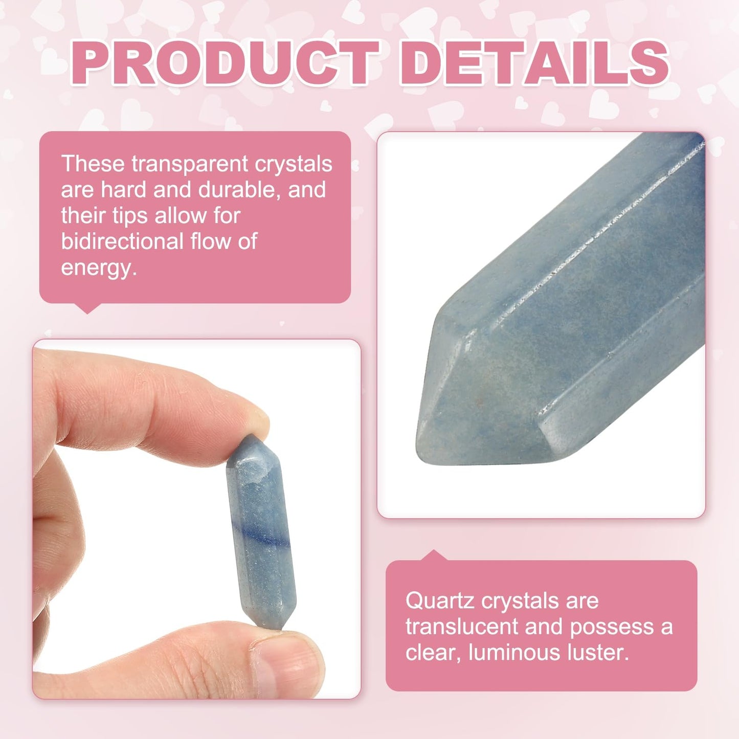 MECCANIXITY 10 Pack Multicolor Quartz Crystals, Polished Crystals Bulk Hexagonal Shaped Meditation Gemstone for Jewelry Making Energy Balance Accessories Gifts