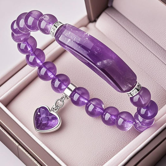 Embtrem Healing Stone Bracelets Amethyst Bracelet Chakra Bracelets Gift for Women Jeweler Gifts