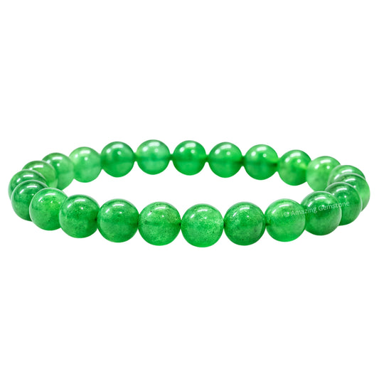 Amazing Gemstone Crystal Bracelet for Women Men's Gifts - Protection Healing Crystal Bracelet - 8mm Gemstone Beaded Stretchable Bracelet Pulseras Para Hombres Mujer Stocking Stuffers Mothers Day Gift (Green Aventurine)