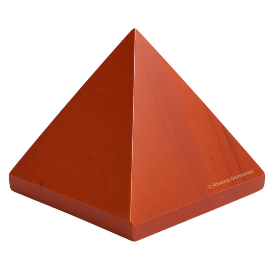 Amazing Gemstone Red Jasper Pyramid Crystal Healing Stones - 1.5" Great Pyramid Figurine of Natural Stone Pyramid for Meditation, Reiki, Chakra Balancing and Crystal Pyramids Grid