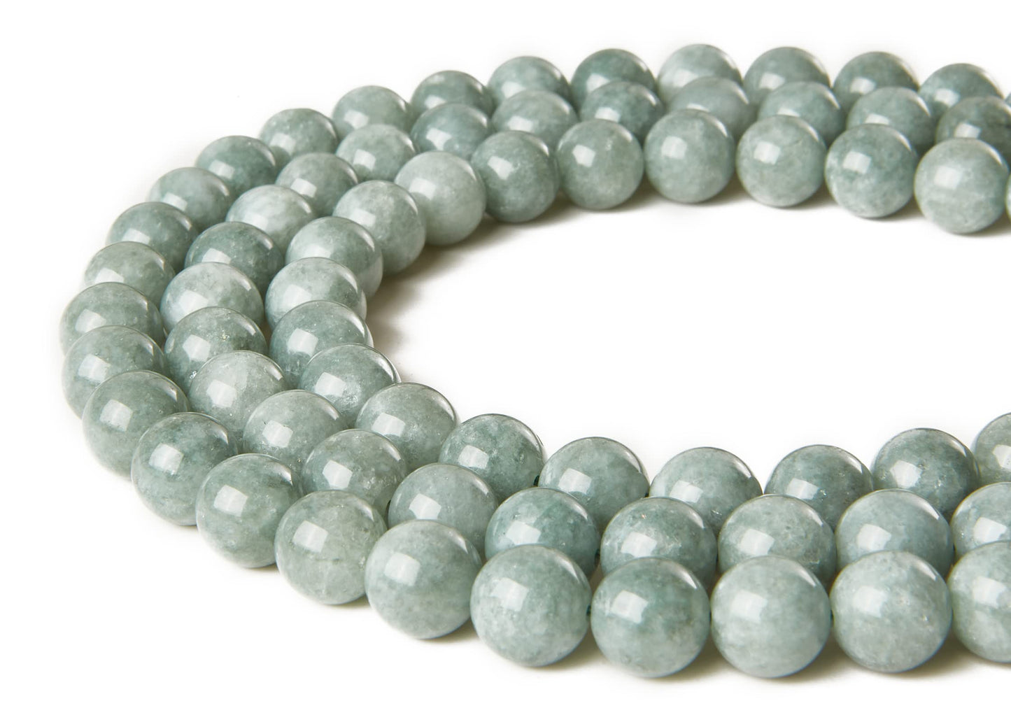 100pcs 10mm Burmese Jade Beads Natural Gemstone Beads Round Loose Beads for Jewelry Making