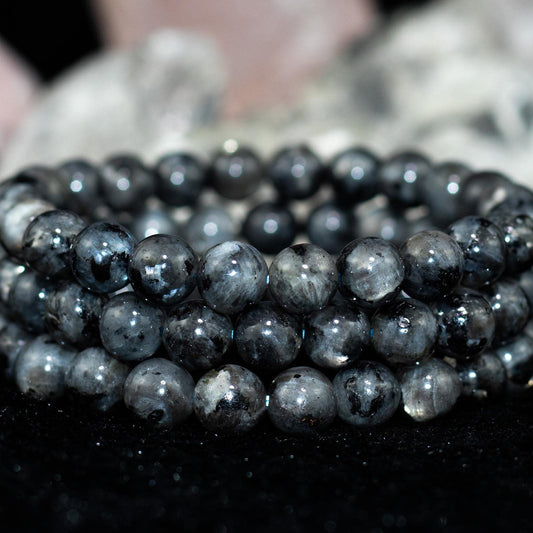 DAZCOLO 8mm Natural Gemstone Stretch Bracelet, Handmade Unisex Crystal Bracelets for Meditation, Yoga, Spiritual Healing & Positive Energy (Labradorite)