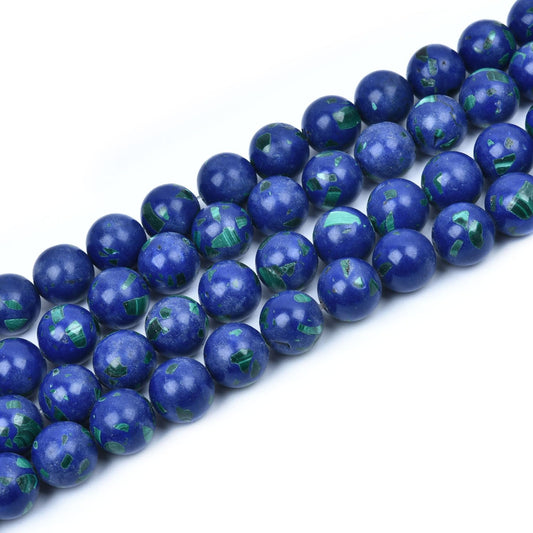 HAAMIIQII 12mm Lapis Lazuli Round Stone Spacer Beads, Loose Gemstone Beads for Jewelry Making, DIY Bracelet, Necklace, Healing Crystal 15 Inch (33pcs)