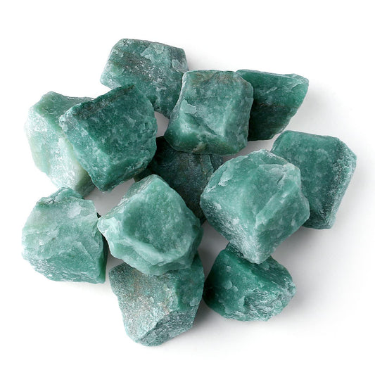 LAIDANLA 1lb 2" Green Aventurine Natural Rough Stones Crystal Large Raw Crystals Bulk Healing Gemstones for Reiki Healing Tumbling Fountain Rocks Wire Wrapping Decoration Cabbing Lapidary