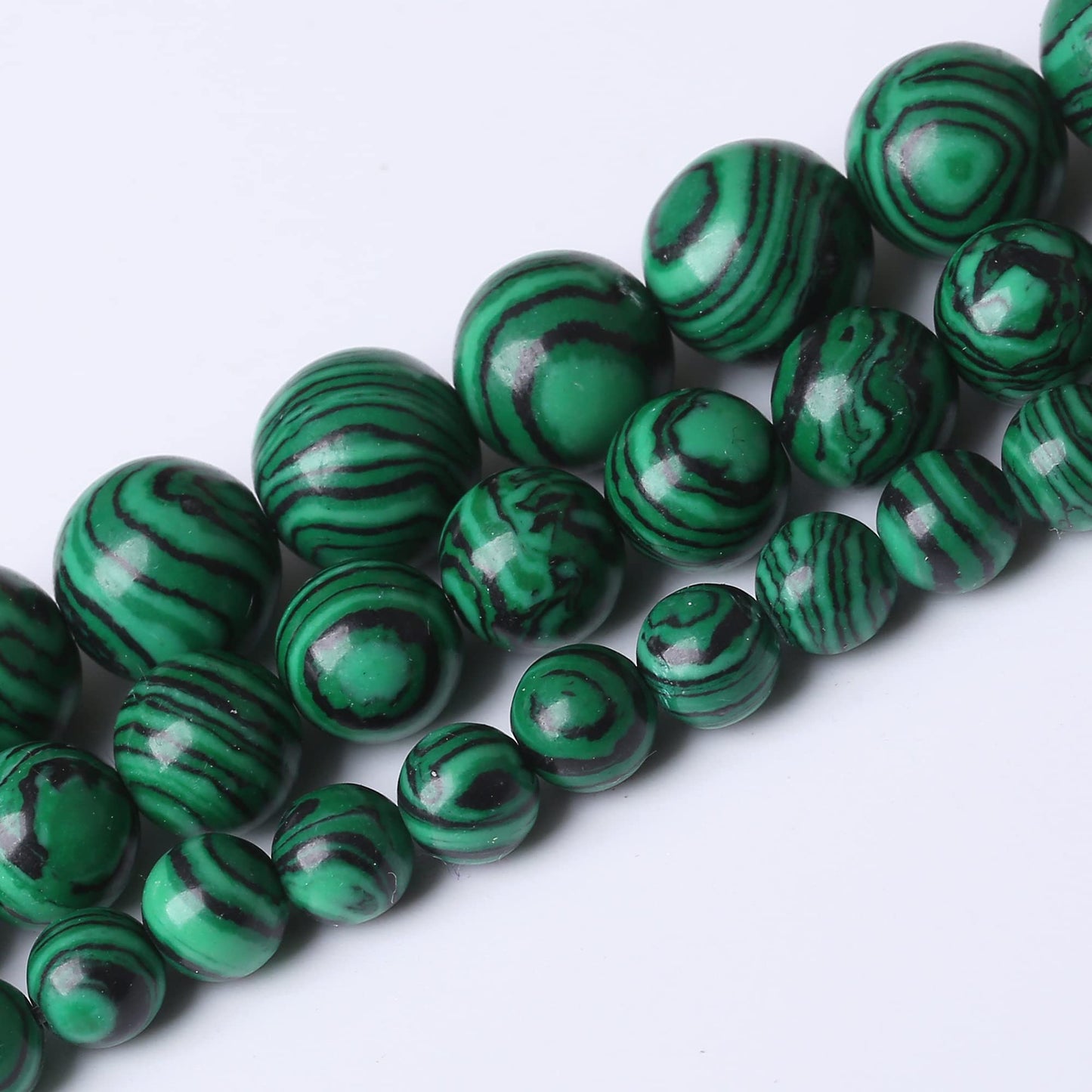 8MM Green Malachite Round Loose Beads Natural Gem Beads Crystal Energy Stone Beads for Jewelry Making DIY Bracelet Necklace