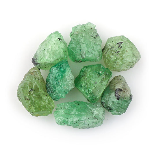 CRYSTALIS 25 carats Natural Tsavorite Garnet, Loose Gemstone, Wholesale Bulk Rough, Jewelry Making Supply, Chakra & Healing Raw Stones, Wire Wrapping, DIY, Gem Collection, 5-10mm