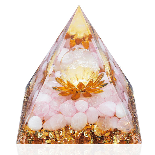 YATOJUZI 2.4" Healing Crystals Tower Rose Quartz Chakra Reiki Orgonite Gemstones for Attracts Lucky Positive Energy Love Suit for Meditation Accessories Birthday Gifts for Women Men