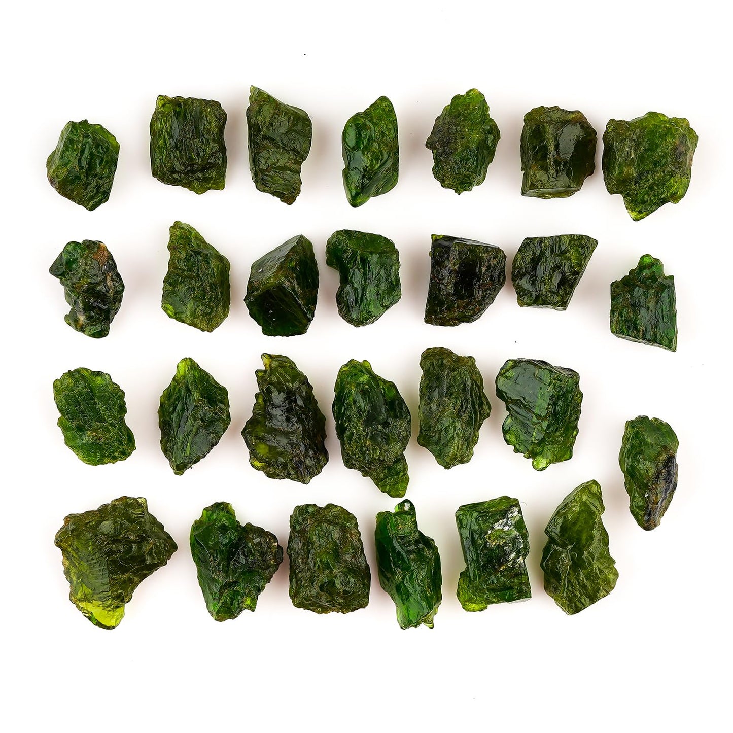 ColouredRocks 100 carats Chrome Diopside Crystals, Raw Stones, Rough Gemstones, Jewelry Making Supply, Cabbing, Polishing, Cutting, DIY, Crafts (25+pcs) (8-12mm)