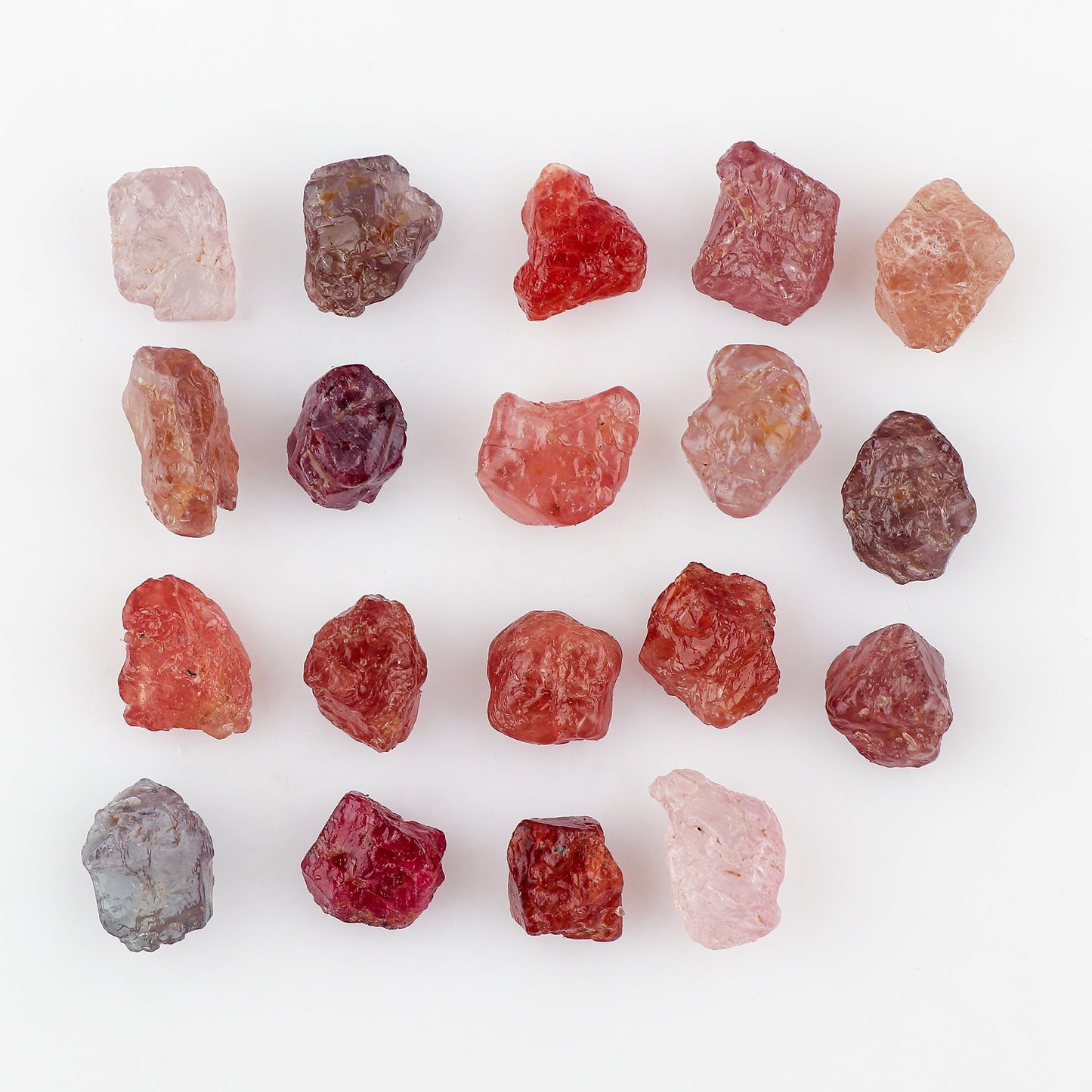 CRYSTALINES 100cts, Wholesale Natural Multi Spinel Gemstone, Untreated Rough Stone, Bulk Loose Supplies-DIY Crafts Jewelry Making, Chakra Healing Crystals, August Birthstone, Gem Collection, 18-20pcs
