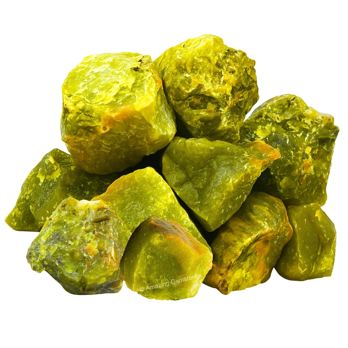 Amazing Gemstone Green Opal Raw Crystals and Healing Stones, Natural Rocks for Tumbling - DIY Raw Stones and Crystals, 2 Pieces