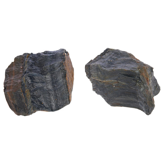 ANAYA AGATE Iron Tiger Eye Raw Crystals Rough Gemstones with Authenticity Card, Velvet Pouch Raw Stones for Tumbling, Cabbing, Polishing, Cutting Natural Healing Crystals for Home Decor, DIY Stones (2 Piece)