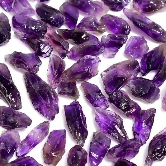 GEMKORA Wholesale Lot of 100 carats Raw Amethyst Pencil Rough Gemstone, Jewelry Making Supply (10 to 16mm) (35 to 40 pcs)