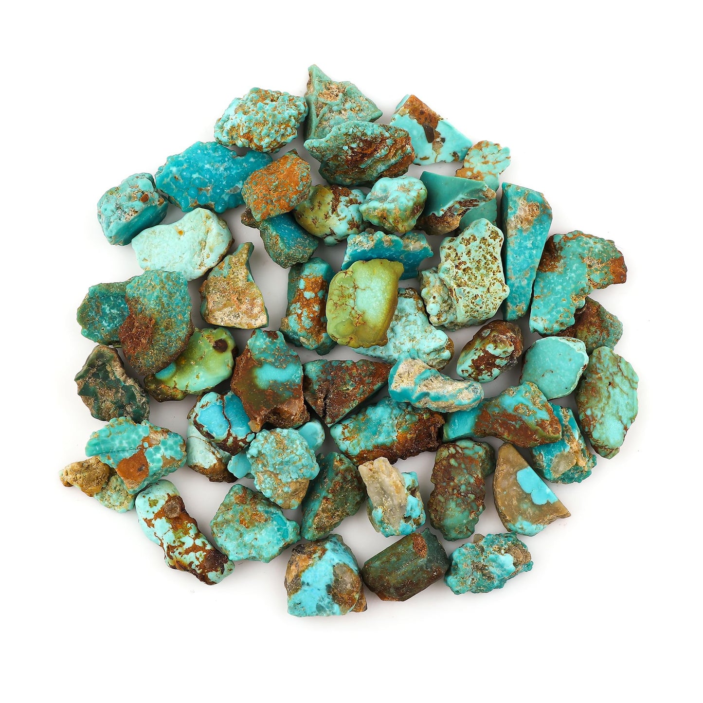 ColouredRocks Turquoise (150cts) (60+pcs) (8-15mm) Natural Raw Crystals, Loose Gemstone, Wholesale Rough, Jewelry Making Supply, Chakra Healing Stones, DIY Craft, Gem Collection