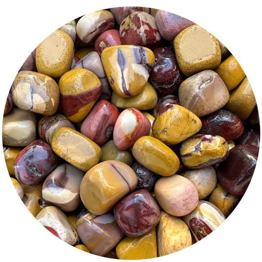 GAF TREASURES 5 Pcs Mookaite Tumbled Stones, Polished Mookaite Gemstone, Mookaite Healing Crystals (Mookaite)