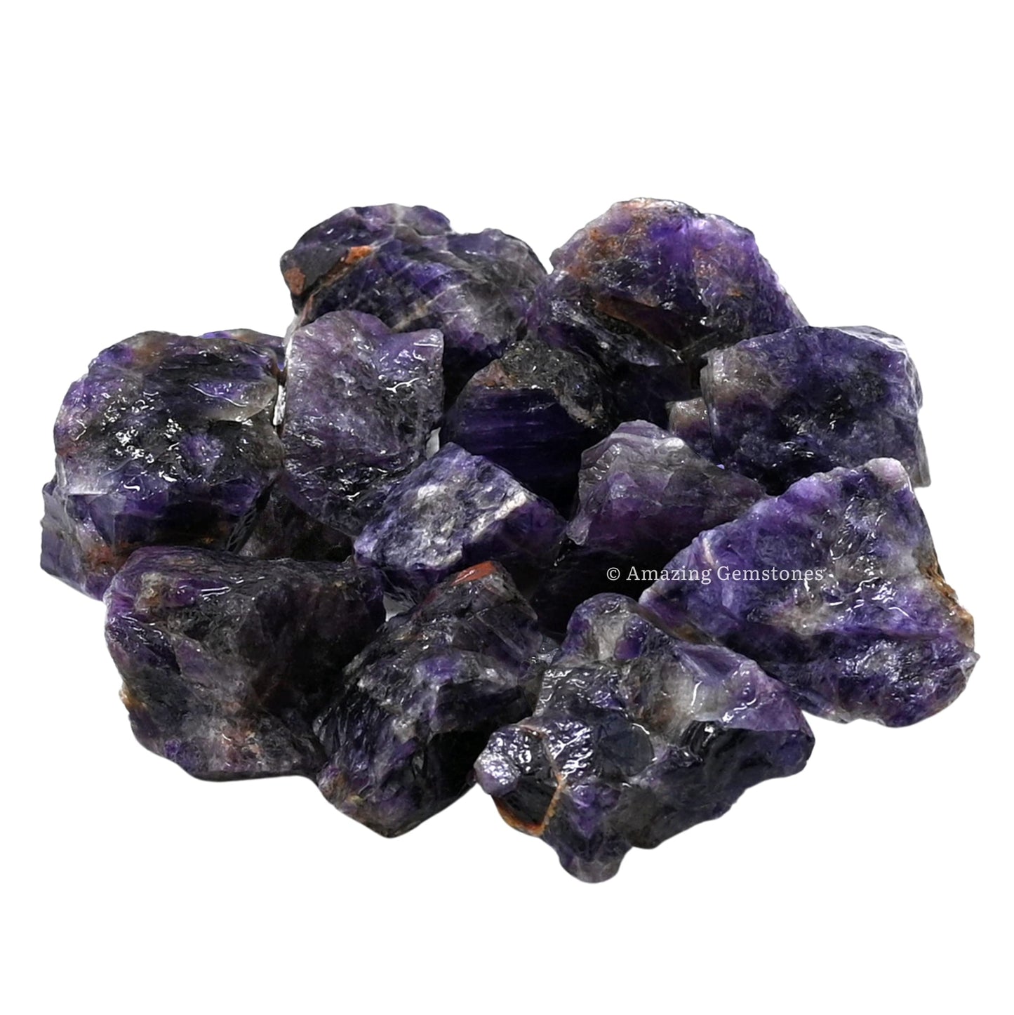 Amazing Gemstone Amethyst Raw Crystals and Healing Stones, Natural Rocks for Tumbling and DIY Raw Stones and Crystals (1 lb)