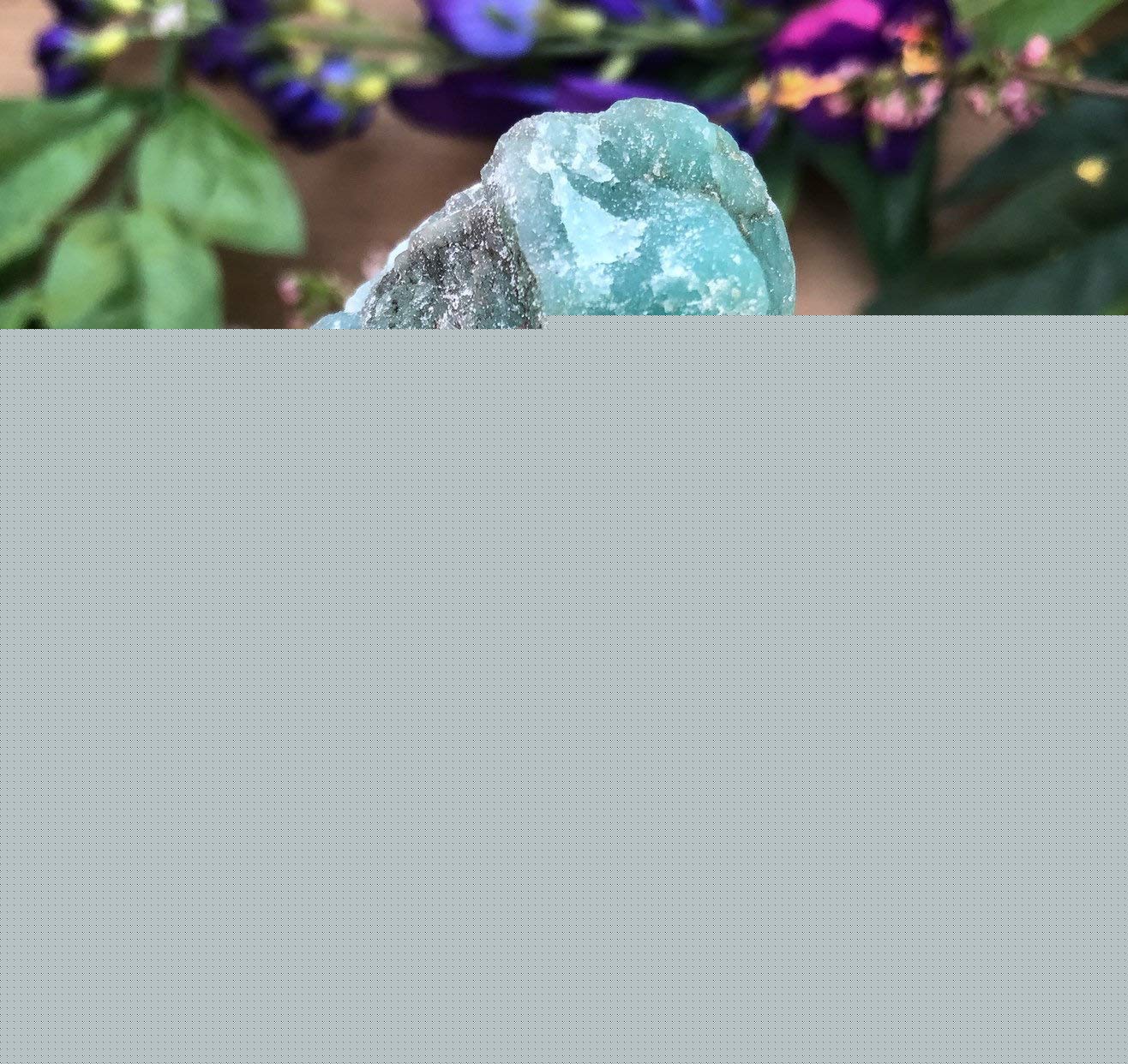 Zenkeeper 1Lb Amazonite Crystal Stone Natural Raw Stones & Fountain Rocks for Tumbling, Cabbing, Polishing, Wire Wrapping, Wicca & Reiki Crystal Healing