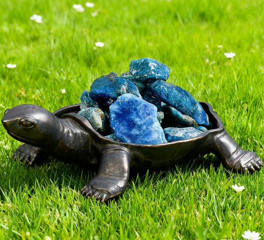 DUQGUHO Turtle Decor Figurines Turtles Gifts for Women Blue Apatite Crystal Cute Turtle Statue Decorations Sea Turtles Gifts