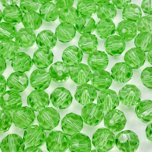 YUEXIGO 400pcs 4mm Round Crystal Glass Beads for Jewelry Making, Faceted Crystal Glass Spacer Beads for Bracelet Earring Necklace DIY Craft(Light Green)