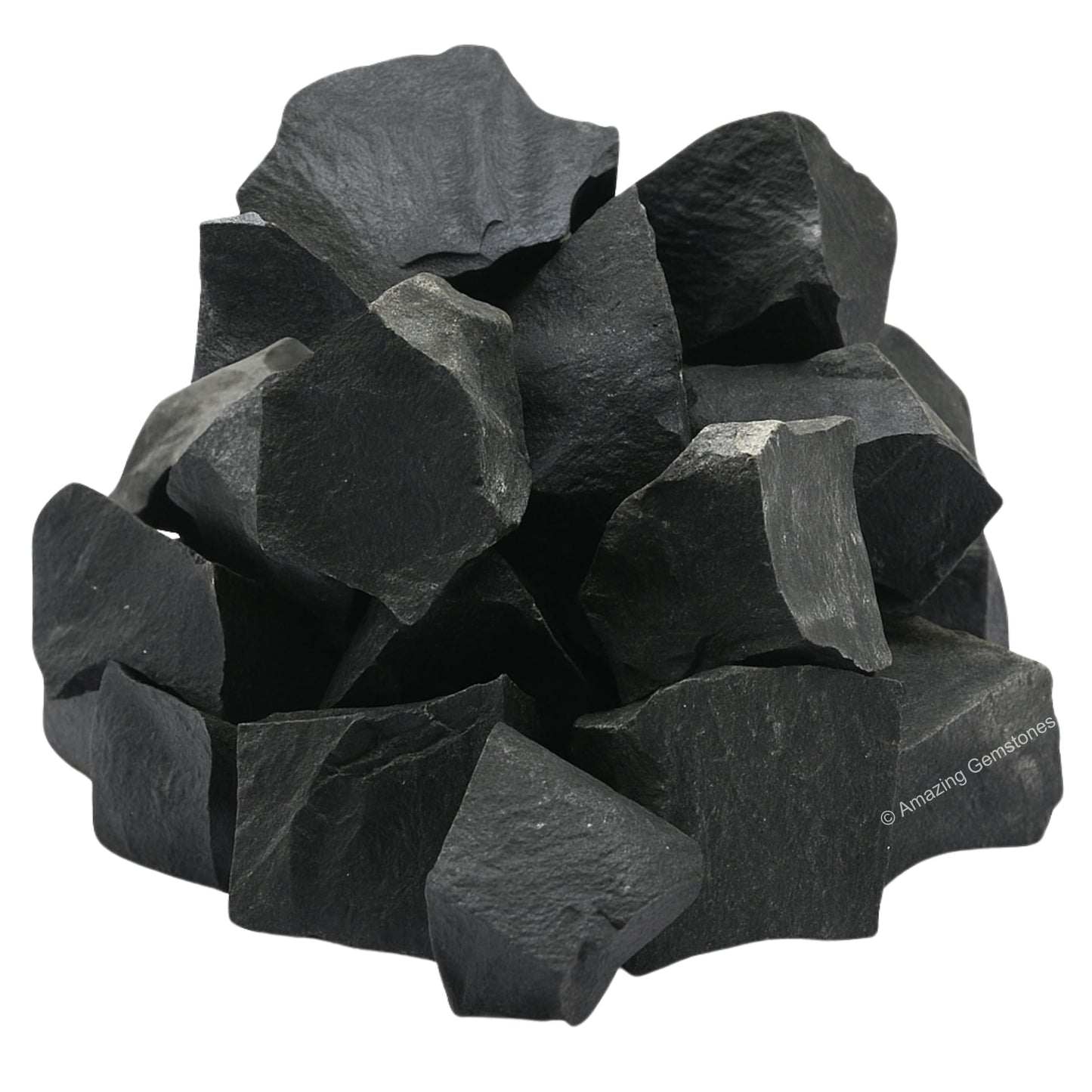 Amazing Gemstone Black Agate Raw Crystals and Healing Stones, Natural Rocks for Tumbling - DIY Raw Stones and Crystals, 2 Pieces
