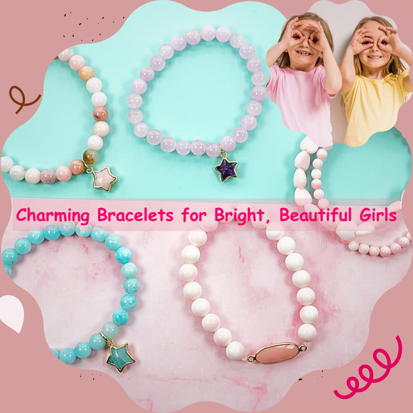 Moonstone Bracelet Birthday Gift for Girls, Toddler Bracelet with Certified 925 Sterling Silver 18K Gold Vermeil Moonstone Crystal Barrel Charm - Natural Organic Gift