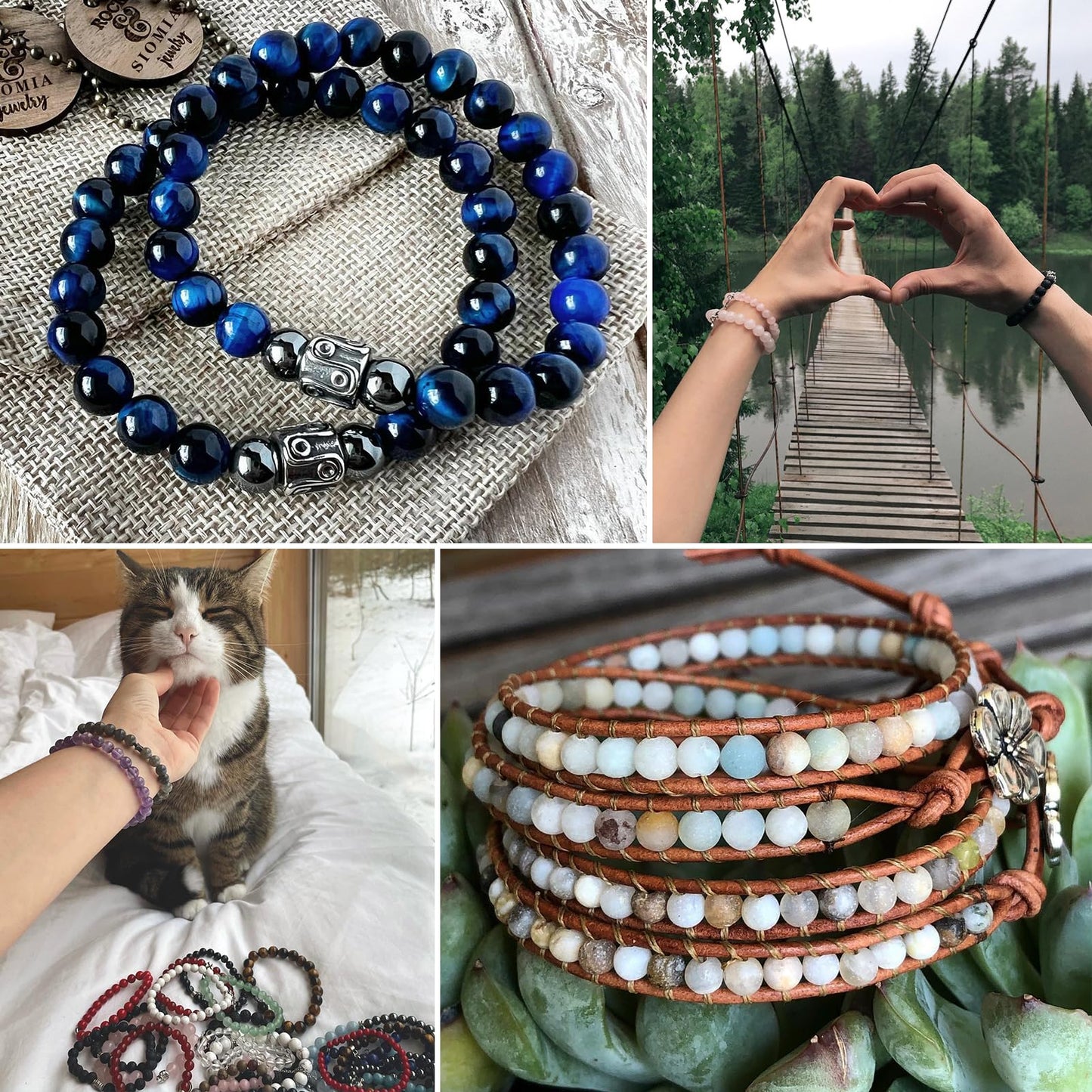 Siomia 45pcs 8mm Natural Sunstone Gemstone Energy Healing Crystal Round Loose Stones for Jewelry Making, DIY Bracelets Necklaces
