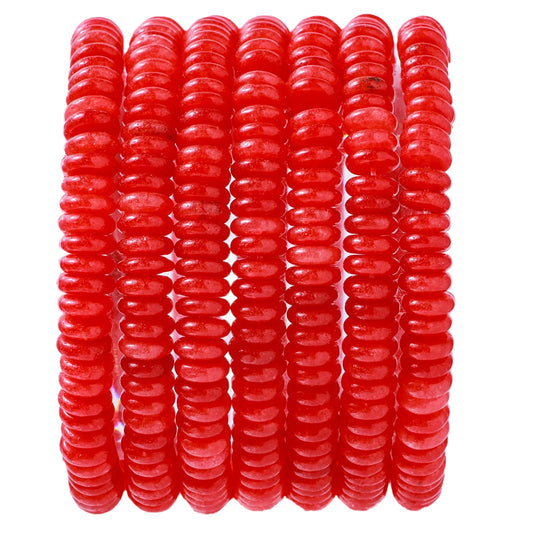 Natural Red Agate Disk Stone Spacer Beads 6x2mm 38cm/str Flat Rondelle Loose Semi Gemstone Caps for Making Bracelets Necklace