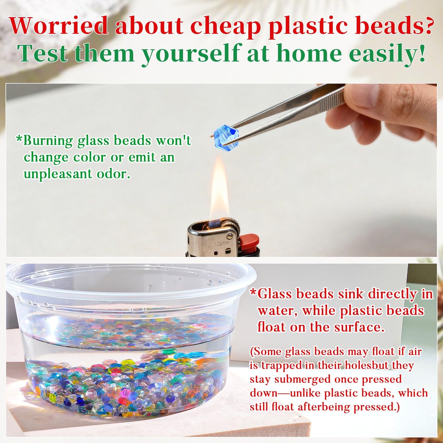 Laopottbeads 1100PCS 4mm Bicone Crystal Glass Beads for Jewelry Making, Sparkling Mini Beads for Suncatchers, DIY Bracelets & Craft Projects (Pink)