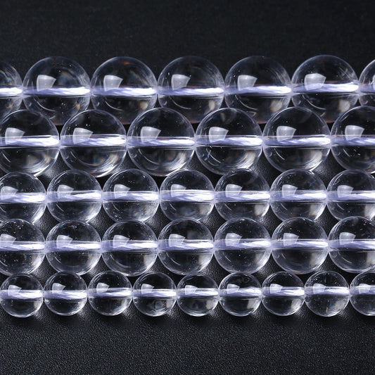 Transparent White Glass Beads for Jewelry Making Natural Stone Round Gemstone Beads DIY Bracelet Necklace 180pcs 4MM 2 Strands 32"