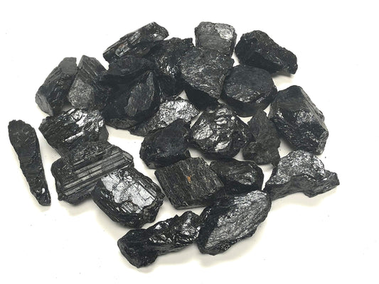 Zentron Rough Black Tourmaline Stones Large 1" Pieces (1/2 Pound)