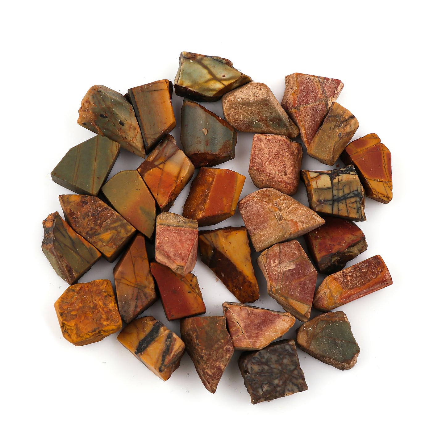 ColouredRocks Cherry Creek Jasper (250cts) (28-30pcs) (10-20mm) Natural Raw Crystals, Loose Gemstone, Wholesale Rough, Jewelry Making Supply, Chakra Healing Stones, DIY Craft, Gem Collection