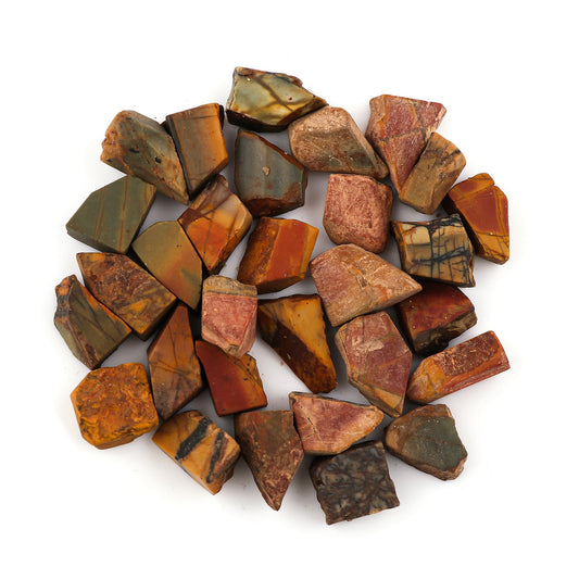 ColouredRocks Cherry Creek Jasper (250cts) (28-30pcs) (10-20mm) Natural Raw Crystals, Loose Gemstone, Wholesale Rough, Jewelry Making Supply, Chakra Healing Stones, DIY Craft, Gem Collection