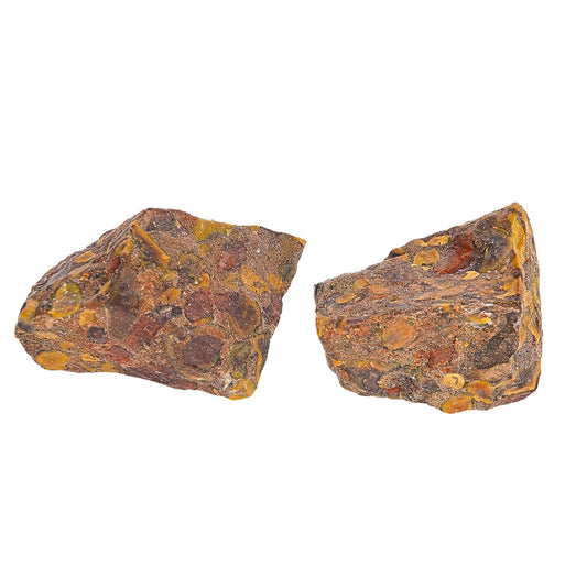 ANAYA AGATE Fruit Jasper 2 Pcs Raw Crystals Rough Gemstones w/Authenticity Card, Velvet Pouch - Large 1.25–2.0" Raw Stones for Tumbling, Cabbing, Polishing, Cutting Natural Healing Crystals for Home Decor, DIY Stones