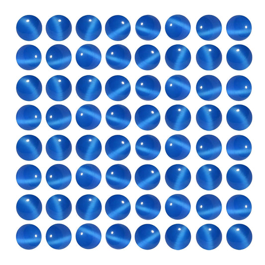 MJDCB 45pcs Royal Blue Cat Eye Stone Beads 8mm Round Crystal Loose Bead for Jewelry Making DIY Bracelets Necklace Accessories
