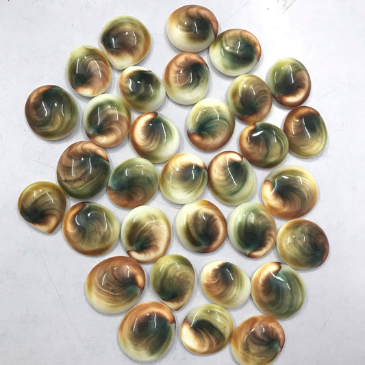 GEMKORA™ 3 to 5pcs Natural Shiva Eye Shell Gemstones Wholesale Cabochons Lot, Jewelry Making Loose Gemstone, Polished Gems, DIY, Wire Wrapping, Reiki, Healing Crystals, Bulk Gemstone Deal
