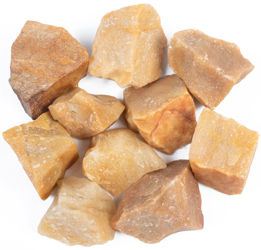 Crocon 1LB Yellow Aventurine Rough Bulk Natural Stone Raw Gemstone Tumbling Cabbing Polishing Mining Chakra Healing Balancing Reiki and Crystal Healing Good Luck Home Office Decor