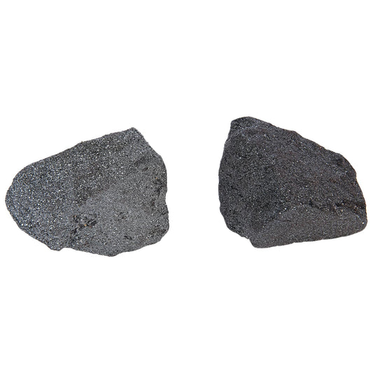 ANAYA AGATE Hematite 2 Pcs Raw Crystals Rough Gemstones w/Authenticity Card, Velvet Pouch - Large 1.25–2.0" Raw Stones for Tumbling, Cabbing, Polishing, Cutting Natural Healing Crystals for Home Decor, DIY Stones
