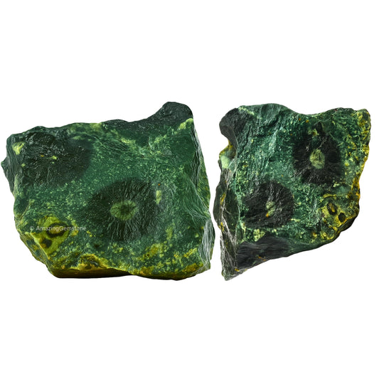 Amazing Gemstone 2 Pieces Kambaba Jasper Raw Crystals and Healing Stones, Natural Rocks for Tumbling and DIY Raw Stones and Crystals