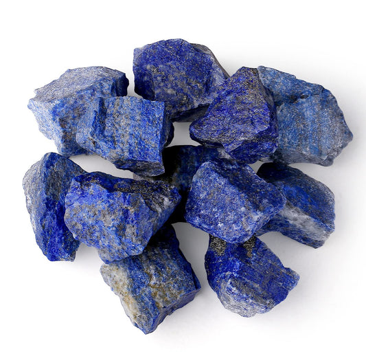 LAIDANLA 1lb 2" Lapis Lazuli Natural Rough Stones Crystal Large Raw Crystals Bulk Healing Gemstones for Reiki Healing Tumbling Fountain Rocks Wire Wrapping Decoration Cabbing Lapidary