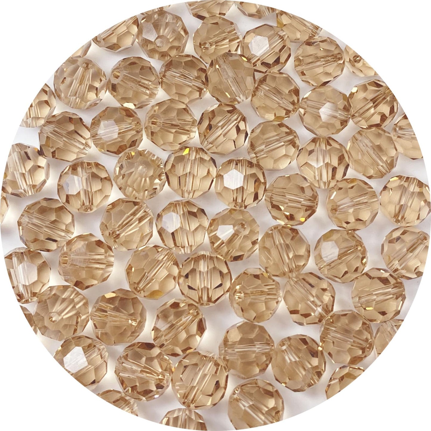 LIMAOLLY 400pcs 4mm Faceted Crystal Glass Beads Round Spacer Beads for Jewelry Making DIY Craft Making Necklace Bracelet Earring Wind Chimes Suncatchers Ornament(516-Silver Champagne)