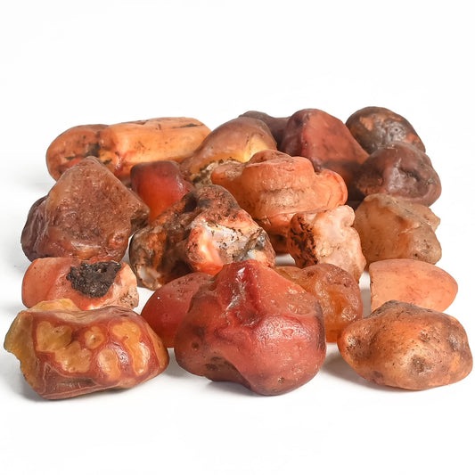 Crocon 1LB Carnelian Rough Bulk Natural Stone Raw Stone Tumbling Cabbing Polishing Mining Chakra Balancing Reiki and Crystal Healing Good Luck Home Office Decor