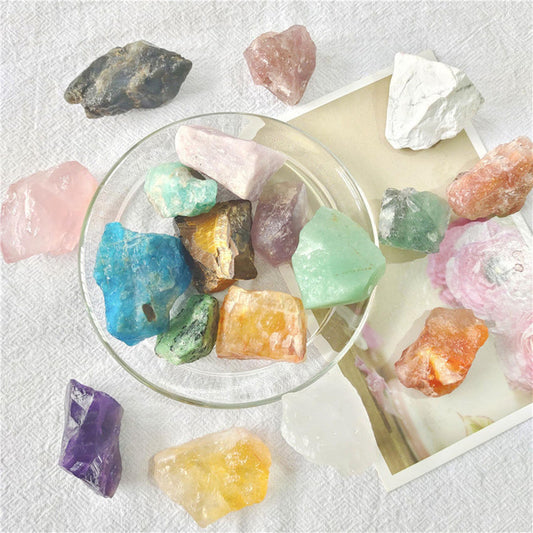 Citrine Raw Crystals Healing Crystals Natural Rough Stones 1.2-2" for Tumbling, Fountain Rocks, Yoga, Meditation, Polishin, Gift 12