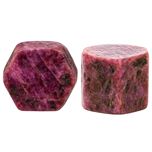 Amazing Gemstone 2 Pieces Ruby Raw Crystals and Healing Stones, Natural Rocks for Tumbling and DIY Raw Stones and Crystals