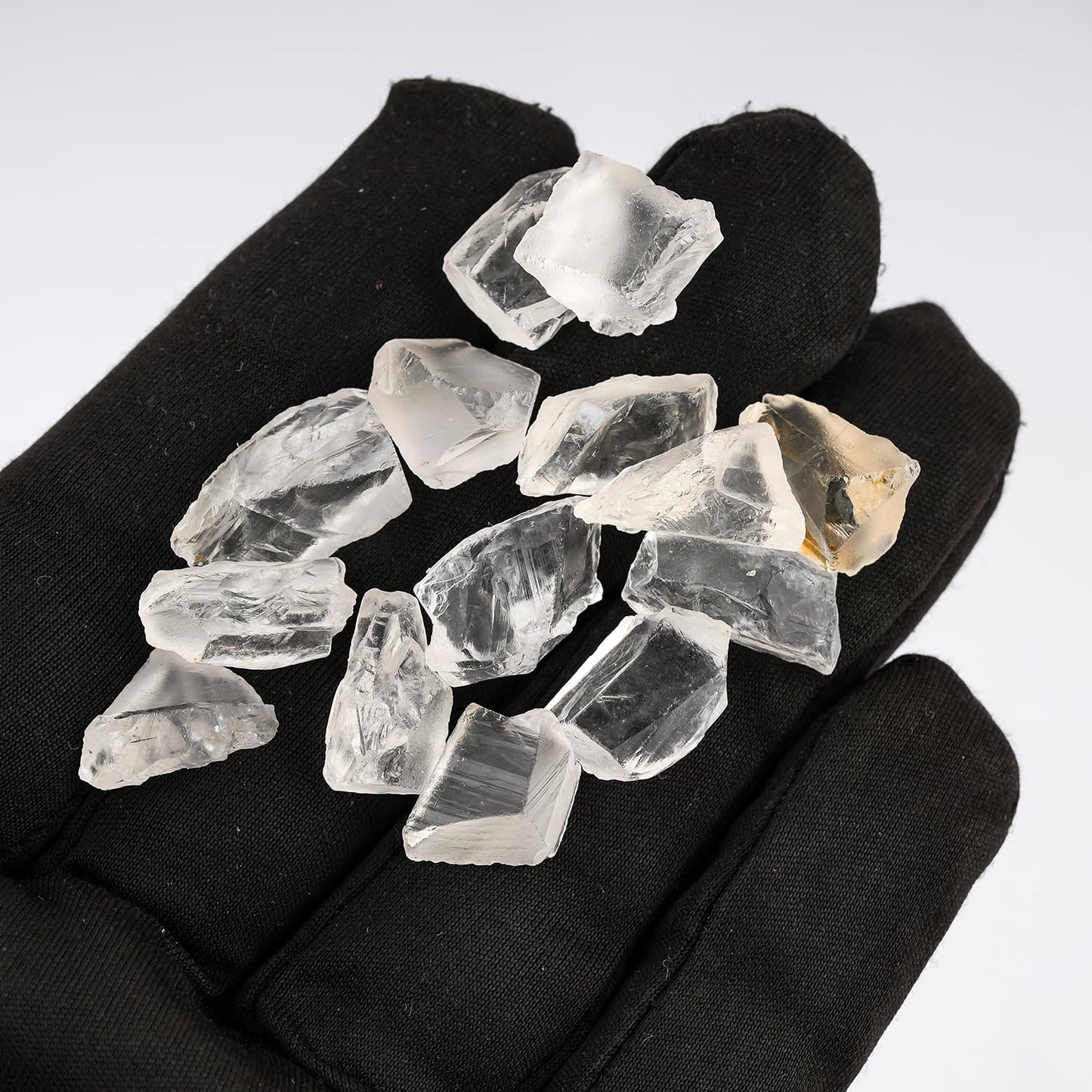 ColouredRocks 100 carats White Amethyst Crystals, Raw Stones, Rough Gemstones, Jewelry Making Supply, Cabbing, Polishing, Cutting, DIY, Crafts (12-15pcs) (10-15mm)